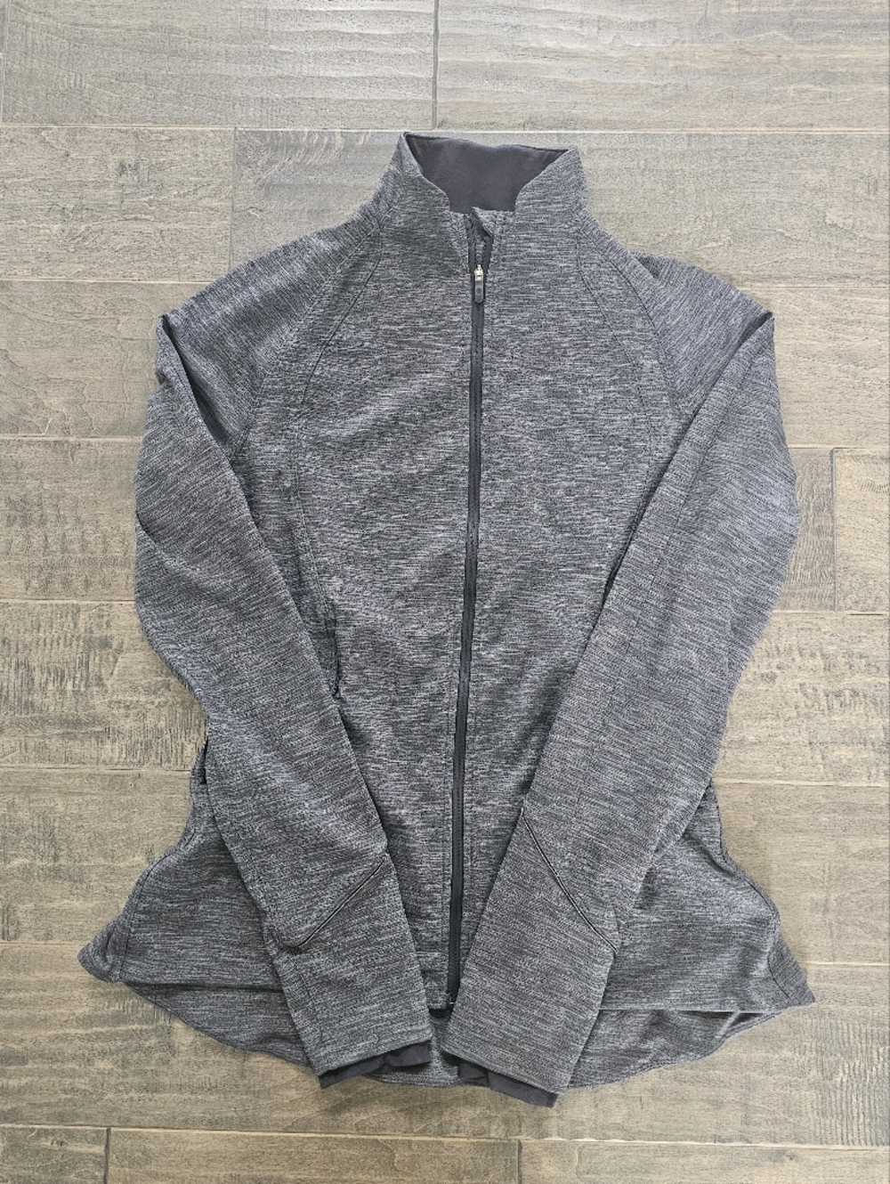 Lululemon Heather Gray Gait Keeper Full-Zip Athletic Jacket Sz 8 - Picture 5 of 10